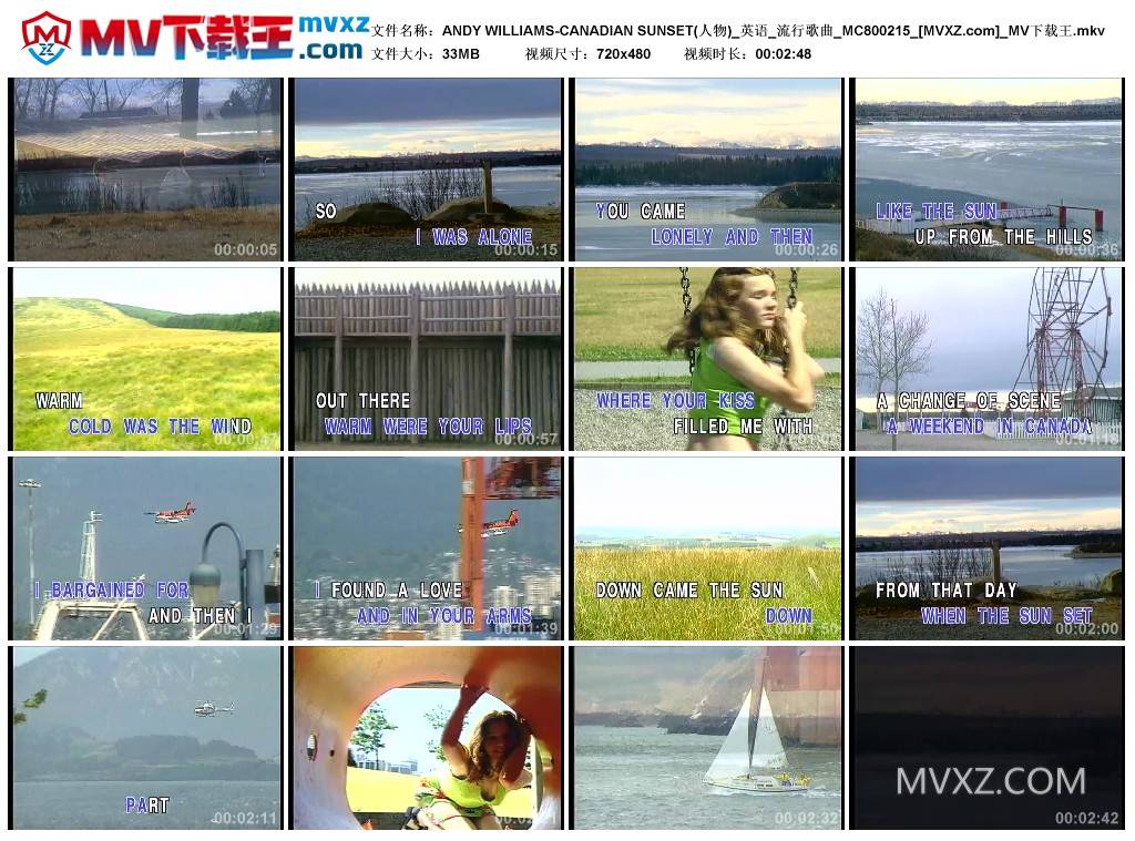 ANDY WILLIAMS-CANADIAN SUNSET(人物)_英语_流行歌曲_MC800215